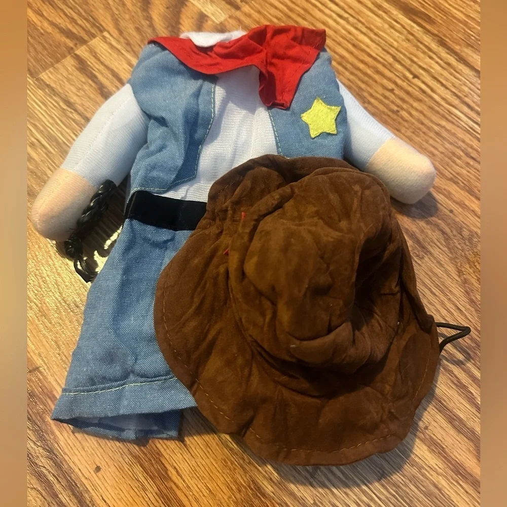 NACOCO Cowboy Dog Costume with Hat (Large) Blue